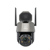 Caméra à dôme 5MP avec zoom 20X, vision nocturne à double lumière intelligente, détection d'humains par IA, rotation de 270° et inclinaison de 90°, communication audio bidirectionnelle, stockage local maximal de 128 Go et dans le cloud